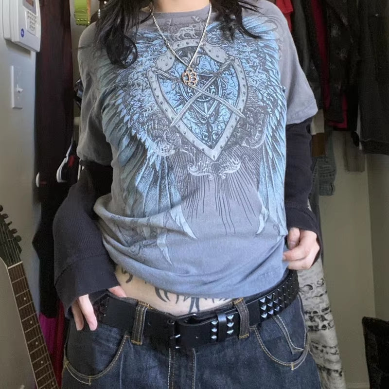 Cross Print T-Shirt 