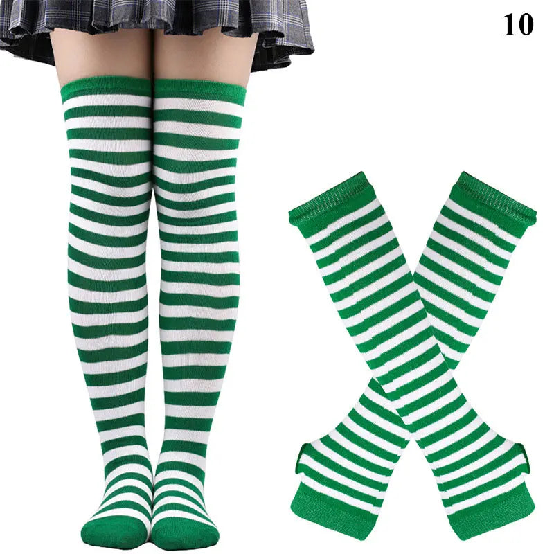 Striped Stocking Women over Knee Socks 