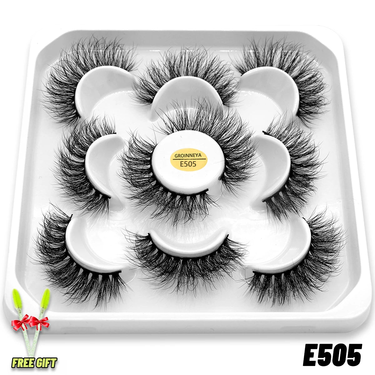Lashes 2/5 Pairs Faux Mink Eyelashes False Eyelashes Fluffy