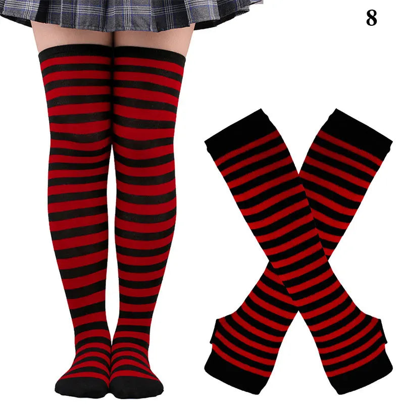 Striped Stocking Women over Knee Socks 