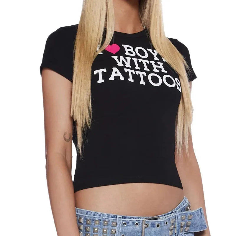 Aesthetic Goth Casual Short Sleeve T Shirt 