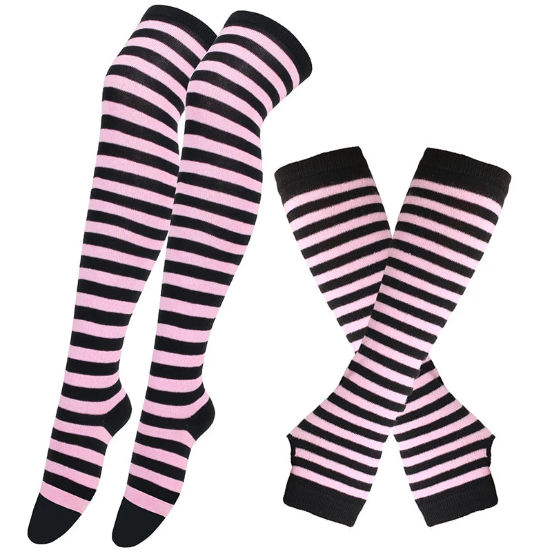 Striped Stocking Women over Knee Socks 