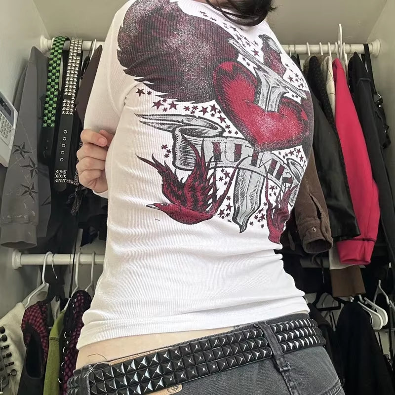 Cross Print T-Shirt 