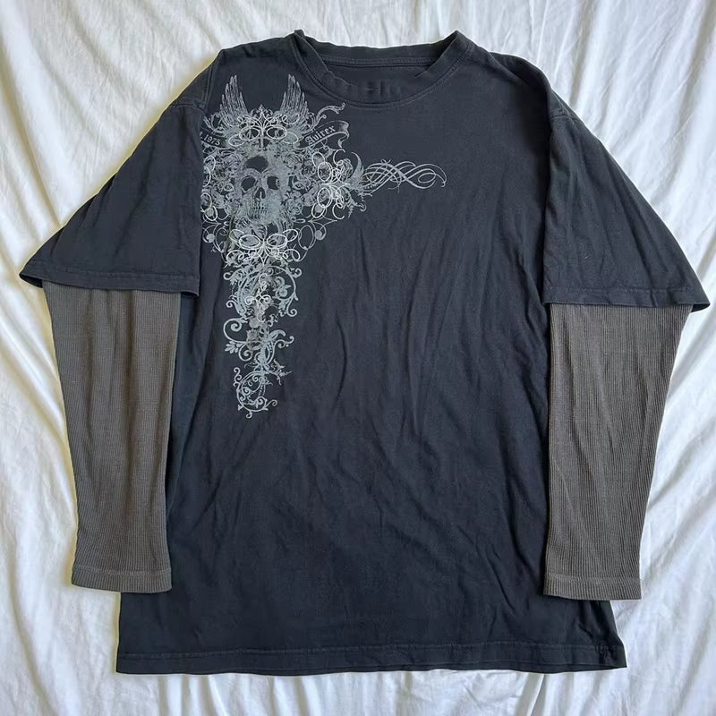Cross Print T-Shirt 