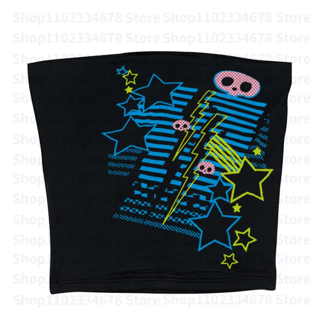 Elevate Your Style with the Y2K Goth Emo Girl Crop Top - Vintage Aesthetic Letter Print Tee for Trendy Streetwear