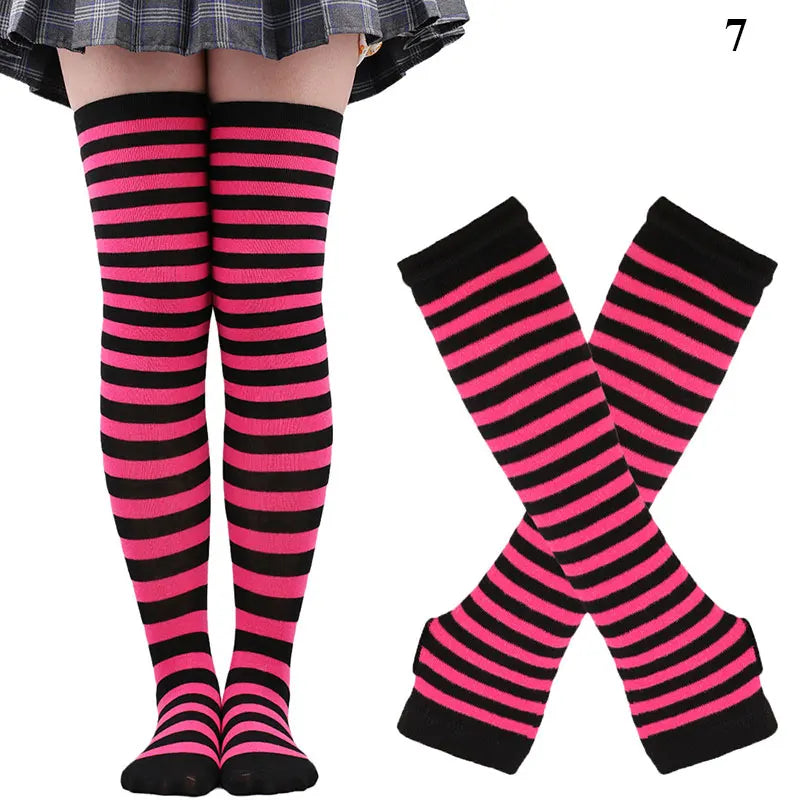 Striped Stocking Women over Knee Socks 