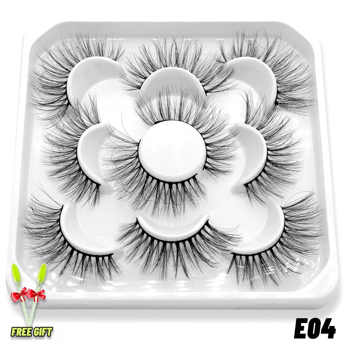Lashes 2/5 Pairs Faux Mink Eyelashes False Eyelashes Fluffy