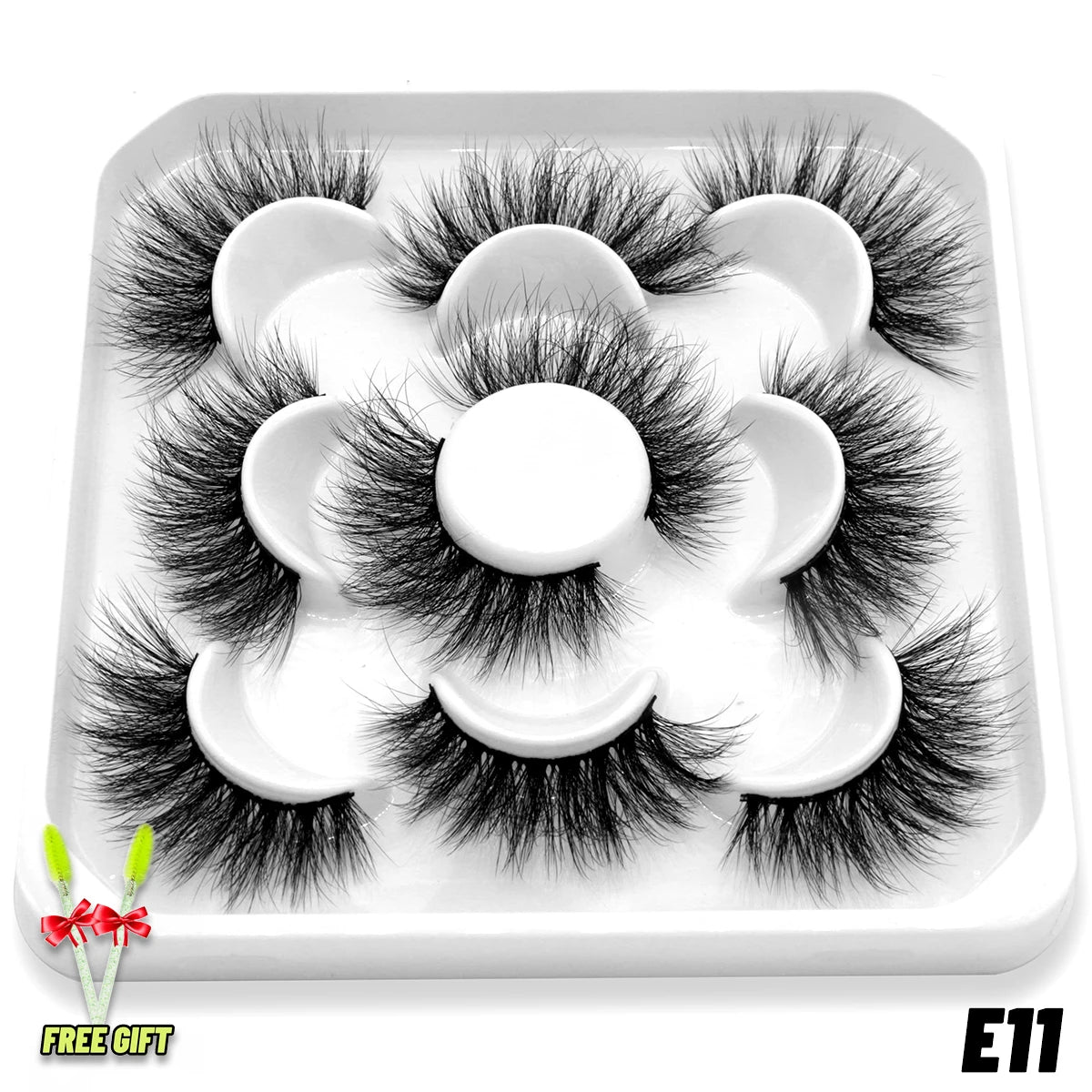 Lashes 2/5 Pairs Faux Mink Eyelashes False Eyelashes Fluffy