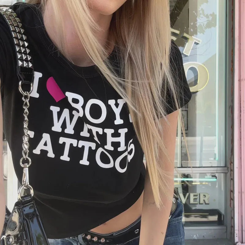 Aesthetic Goth Casual Short Sleeve T Shirt 