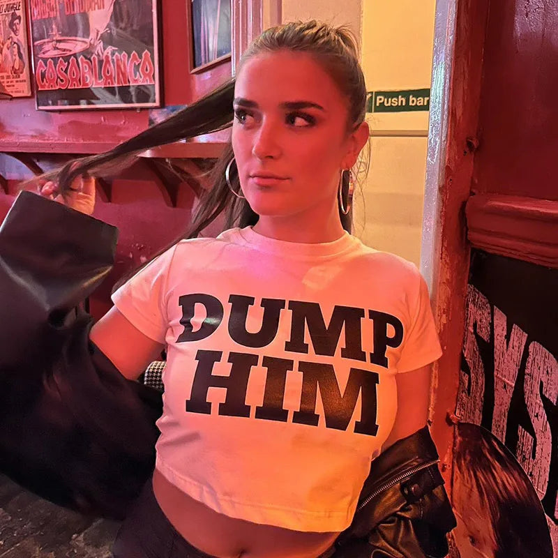 Vintage Streetwear Harajuku Summer Slim Crop Tops 