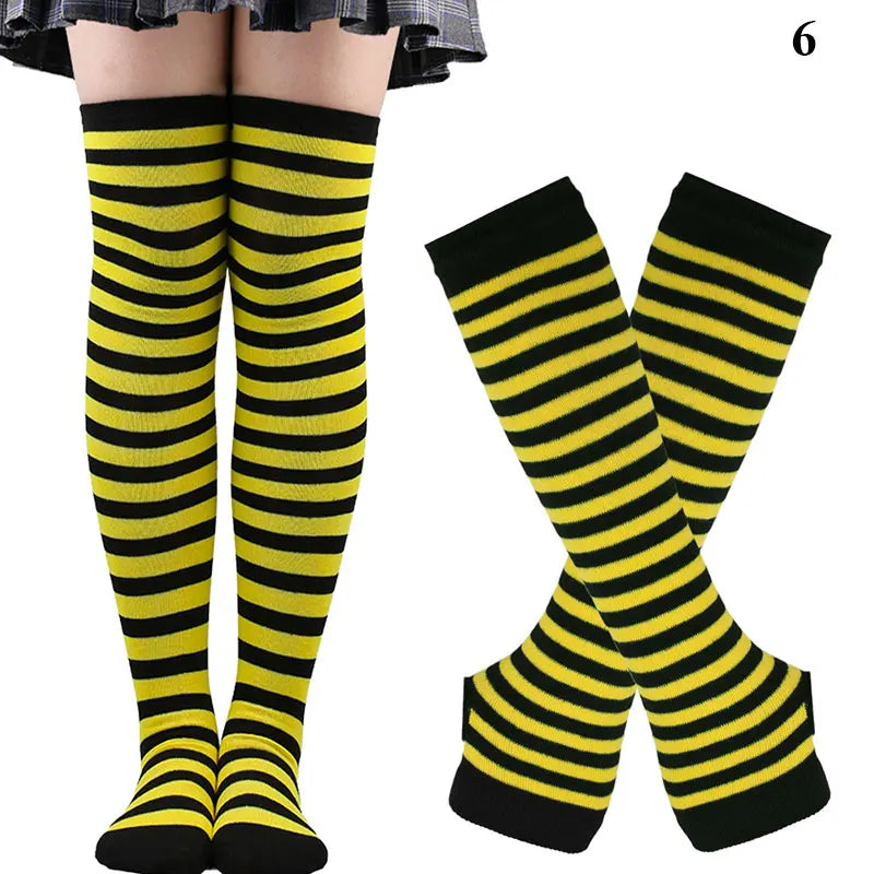 Striped Stocking Women over Knee Socks 