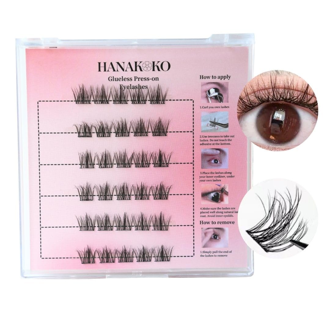 Self Adhesive Lash Clusters Press-On Lashes No Glue