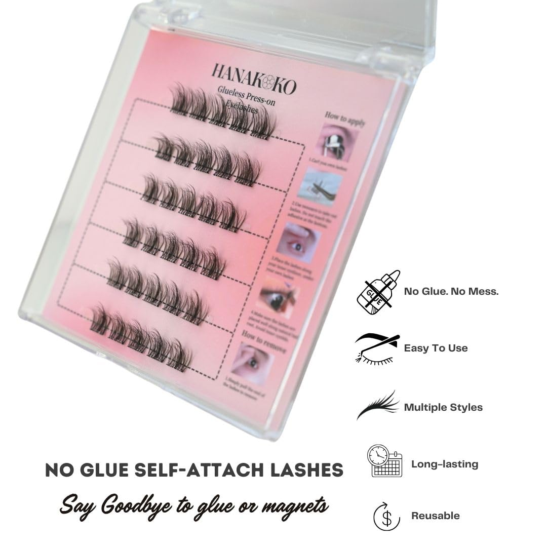 Self Adhesive Lash Clusters Press-On Lashes No Glue