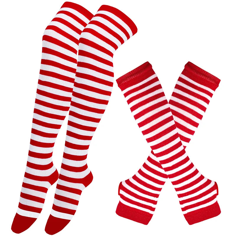 Striped Stocking Women over Knee Socks 