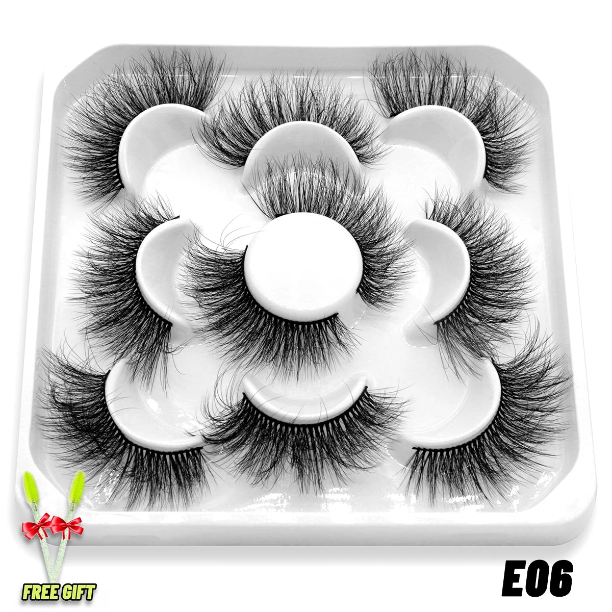 Lashes 2/5 Pairs Faux Mink Eyelashes False Eyelashes Fluffy