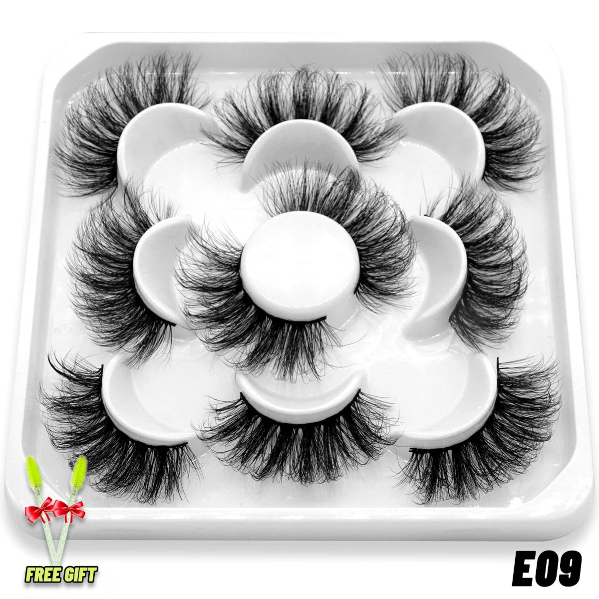 Lashes 2/5 Pairs Faux Mink Eyelashes False Eyelashes Fluffy