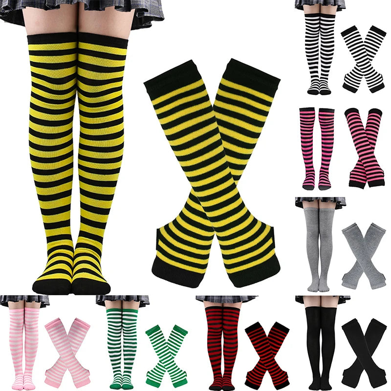 Striped Stocking Women over Knee Socks 