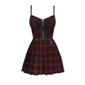 Plaid Dress Pleated Mini 