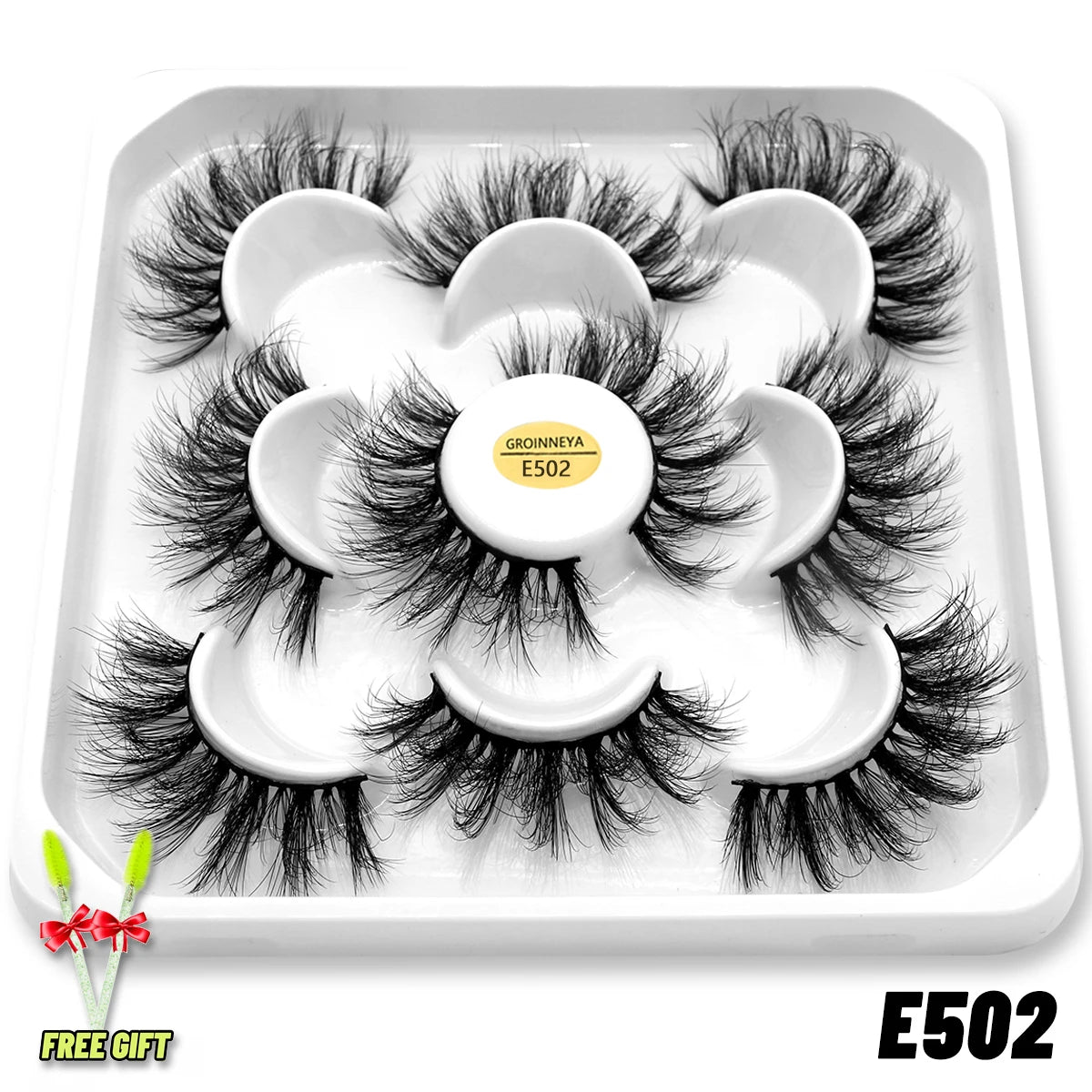Lashes 2/5 Pairs Faux Mink Eyelashes False Eyelashes Fluffy