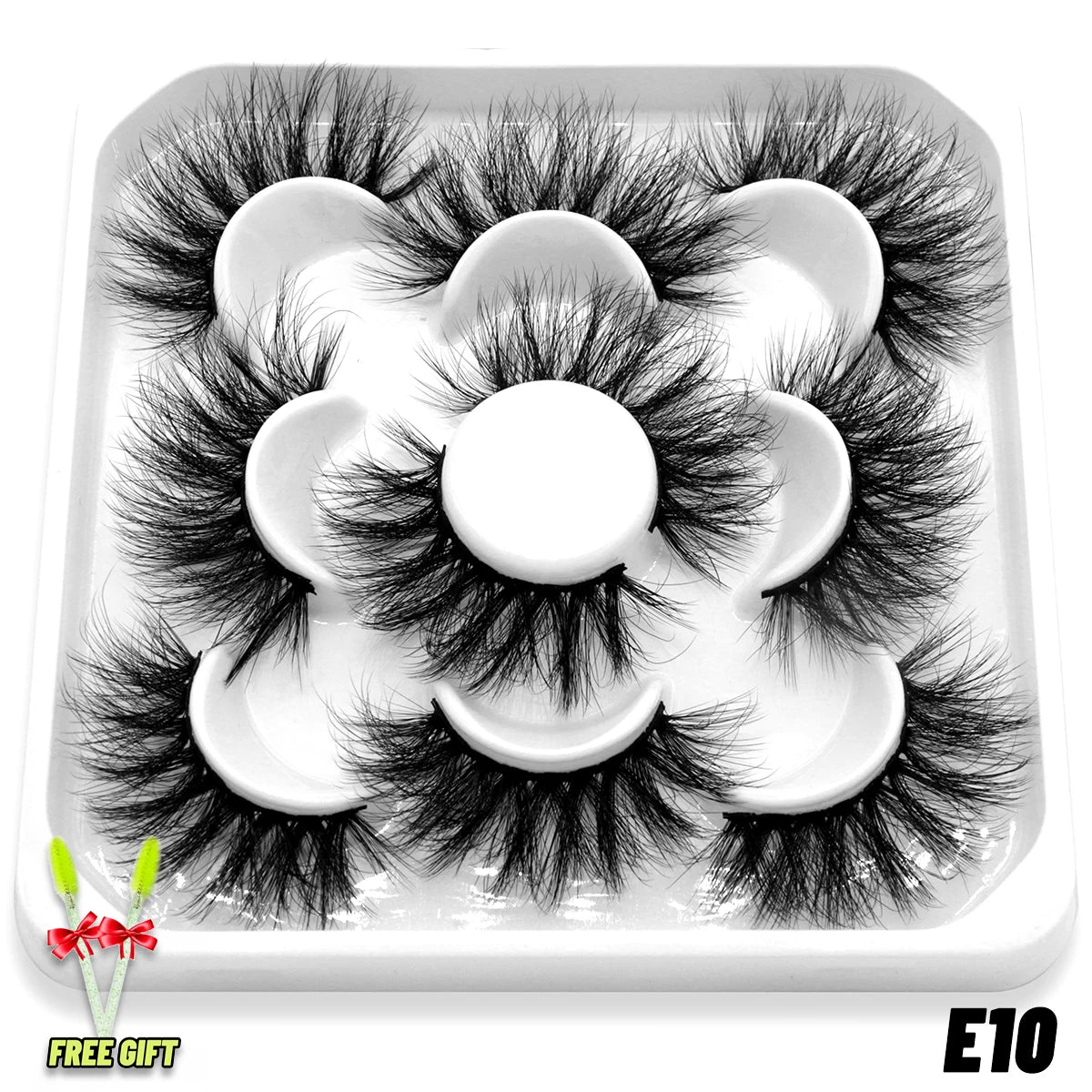 Lashes 2/5 Pairs Faux Mink Eyelashes False Eyelashes Fluffy
