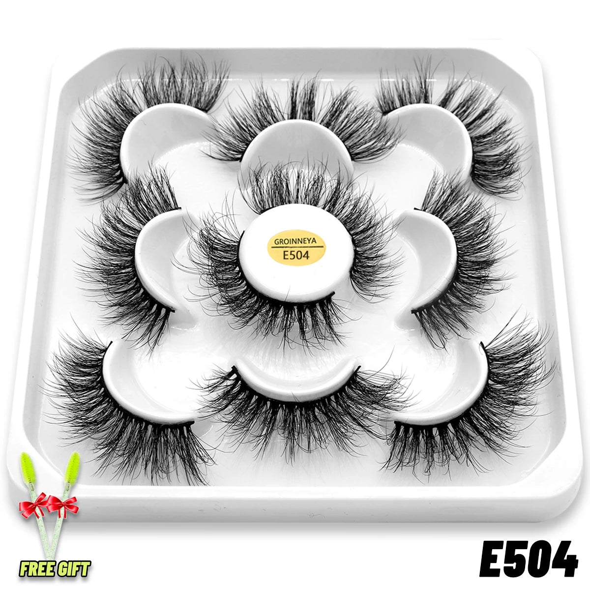 Lashes 2/5 Pairs Faux Mink Eyelashes False Eyelashes Fluffy