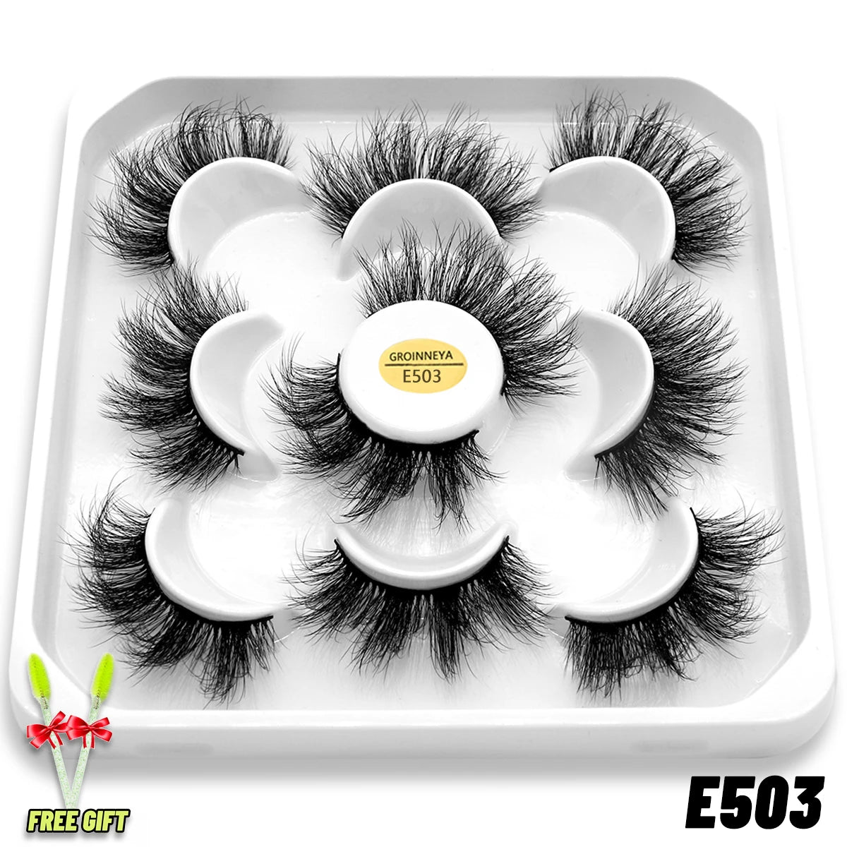 Lashes 2/5 Pairs Faux Mink Eyelashes False Eyelashes Fluffy