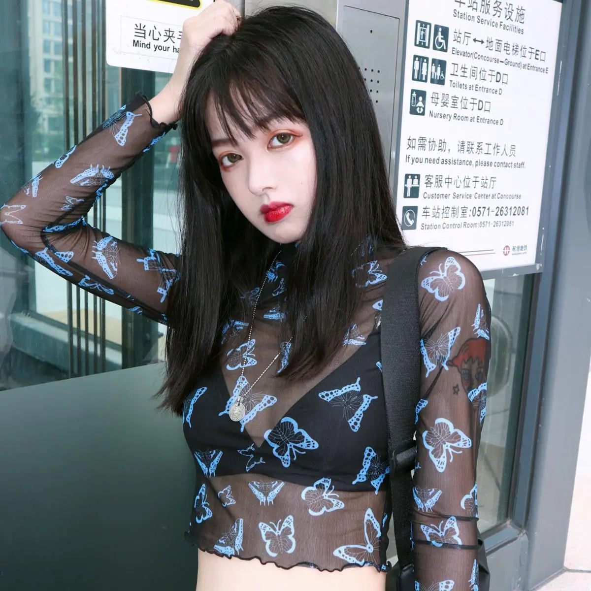 Mesh Tops Harajuku Shirt Crop Top