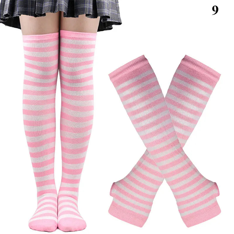Striped Stocking Women over Knee Socks 