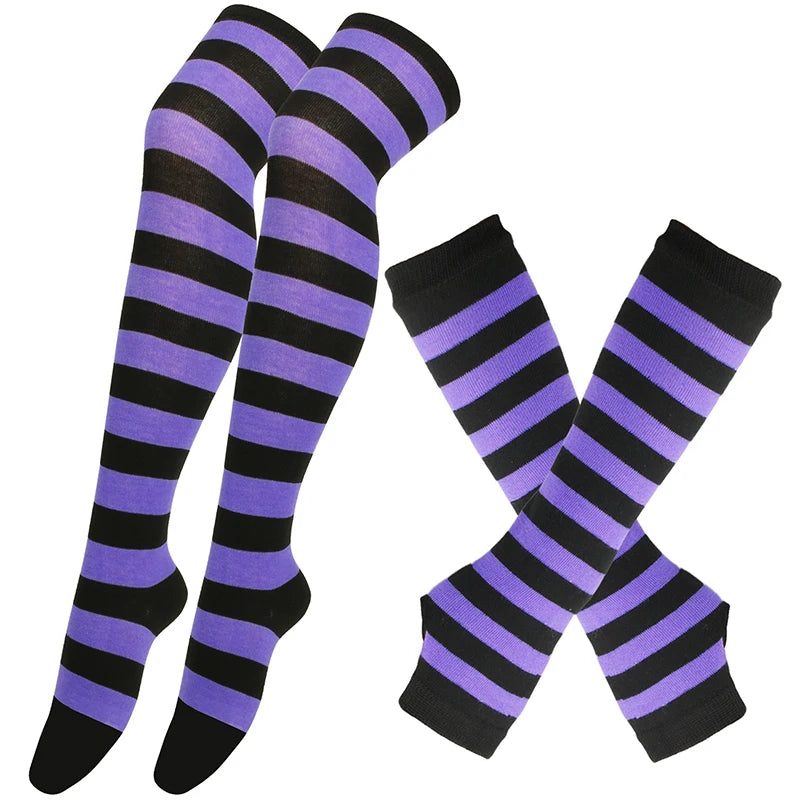 Striped Stocking Women over Knee Socks 
