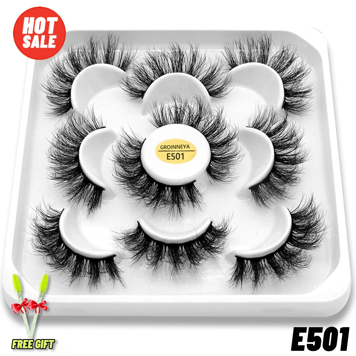 Lashes 2/5 Pairs Faux Mink Eyelashes False Eyelashes Fluffy