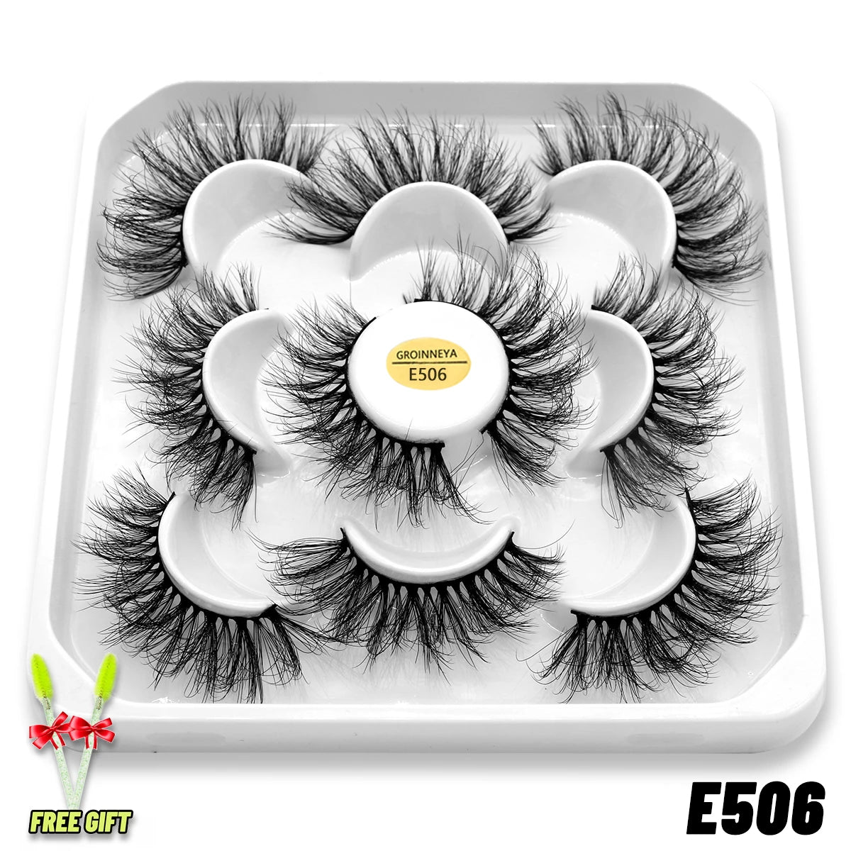 Lashes 2/5 Pairs Faux Mink Eyelashes False Eyelashes Fluffy