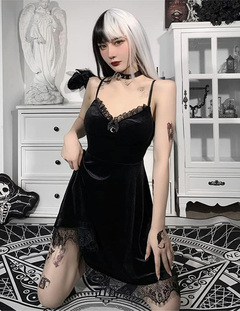 Gothic Clothes Dress Lace Mini Sleeveless 