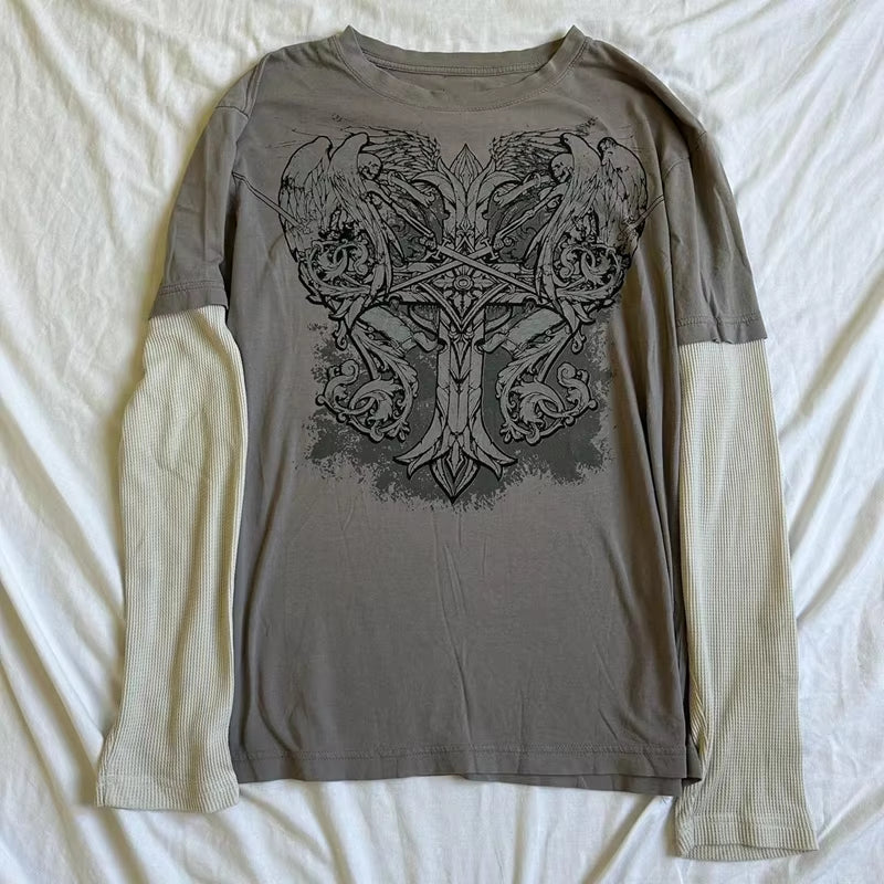 Cross Print T-Shirt 