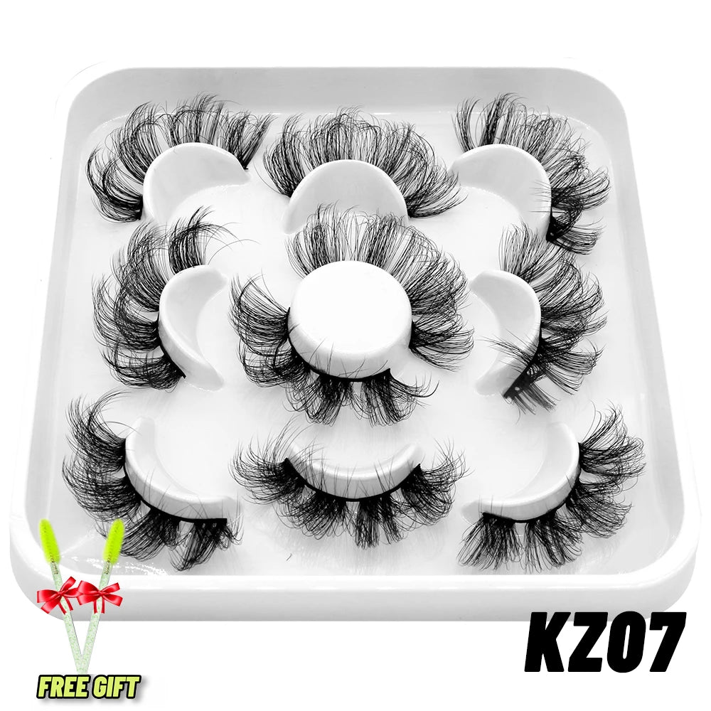 Lashes 2/5 Pairs Faux Mink Eyelashes False Eyelashes Fluffy
