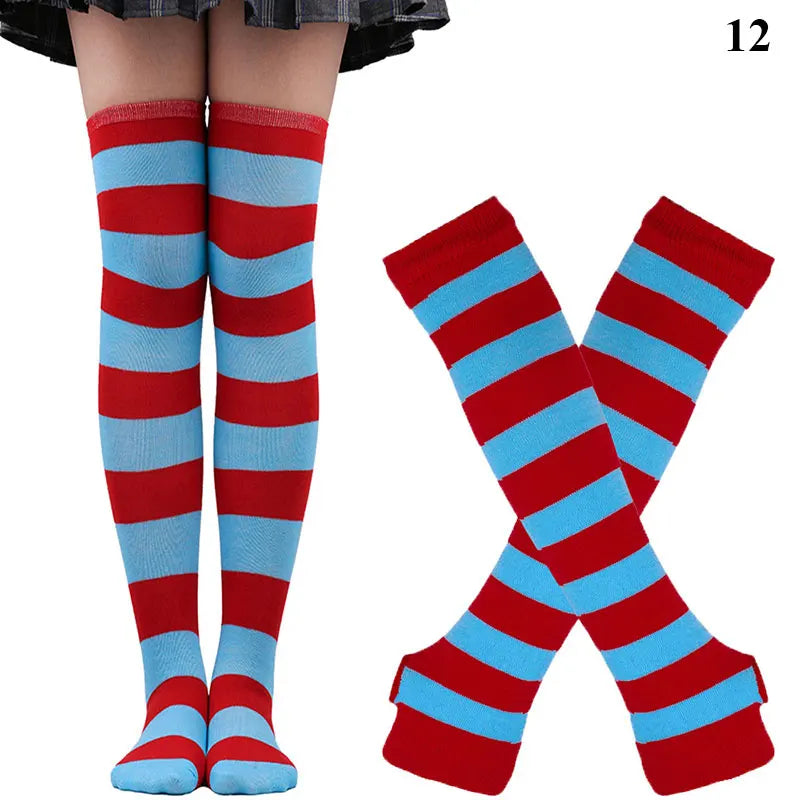 Striped Stocking Women over Knee Socks 