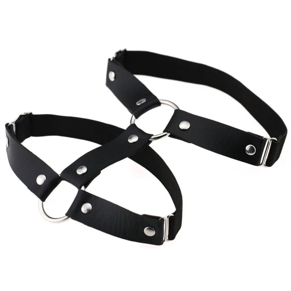 Sexy Leg Garter Wraps for Raves Goth Leg Chain Adjustable