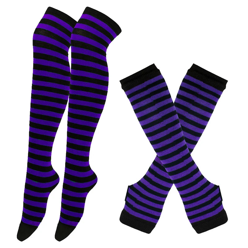Striped Stocking Women over Knee Socks 