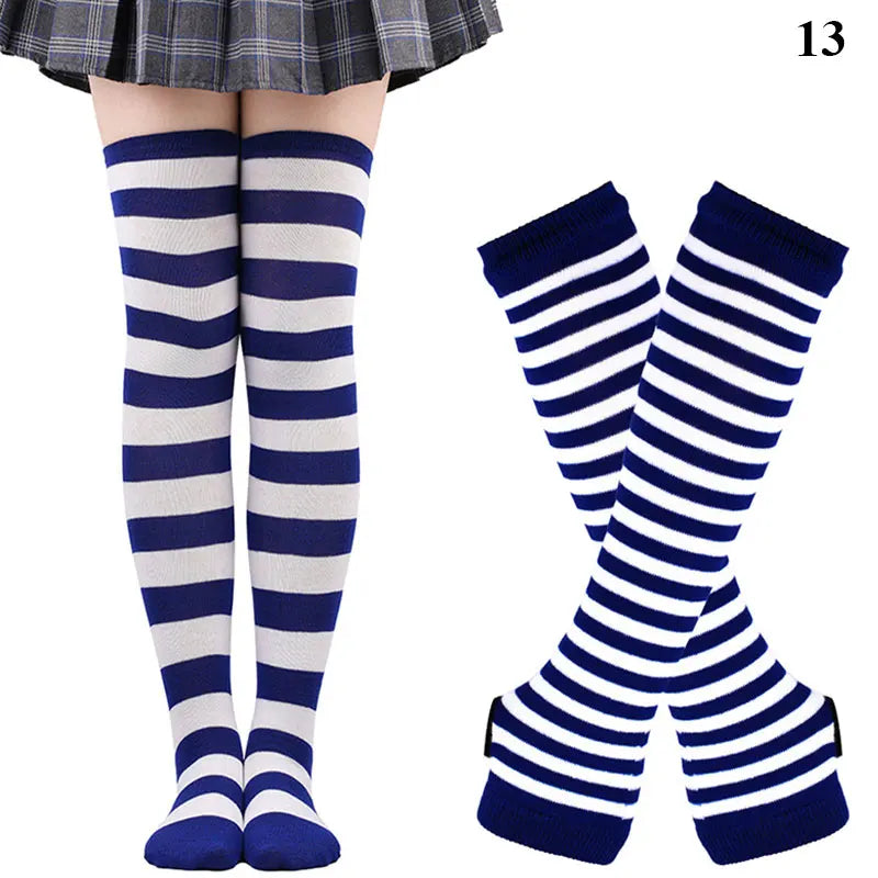 Striped Stocking Women over Knee Socks 