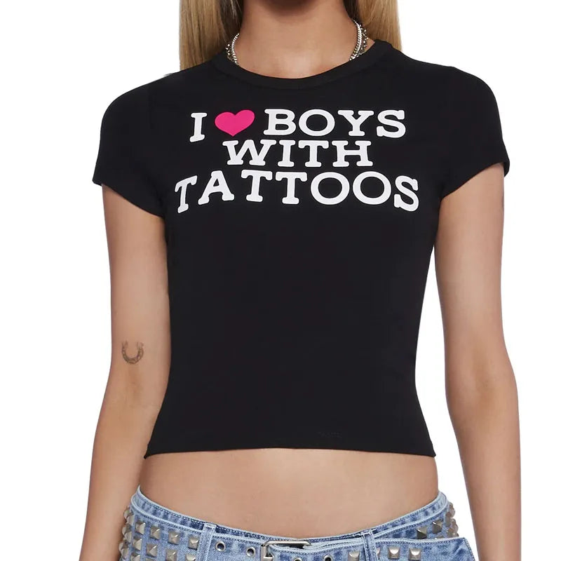 Aesthetic Goth Casual Short Sleeve T Shirt 